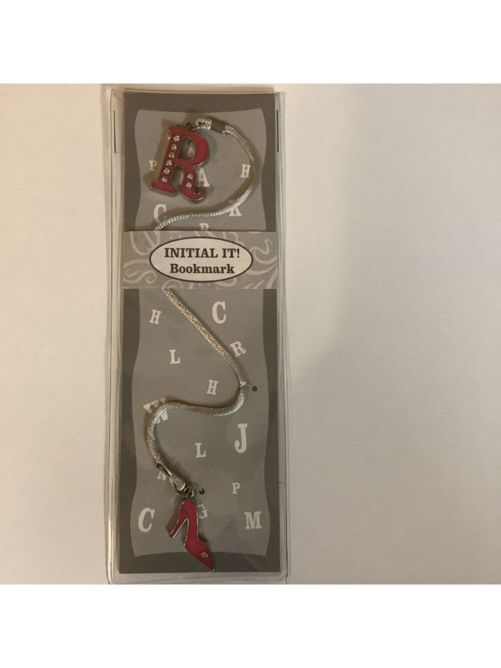 Initial It! Bookmark Letter R Bedazzled With Stones & Pink Heel. New With Tag